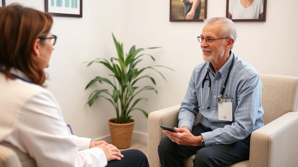 Patient receiving integrated mental health and primary care consultation with physician in comfortable clinical setting showing compassionate healthcare delivery and wellness focus